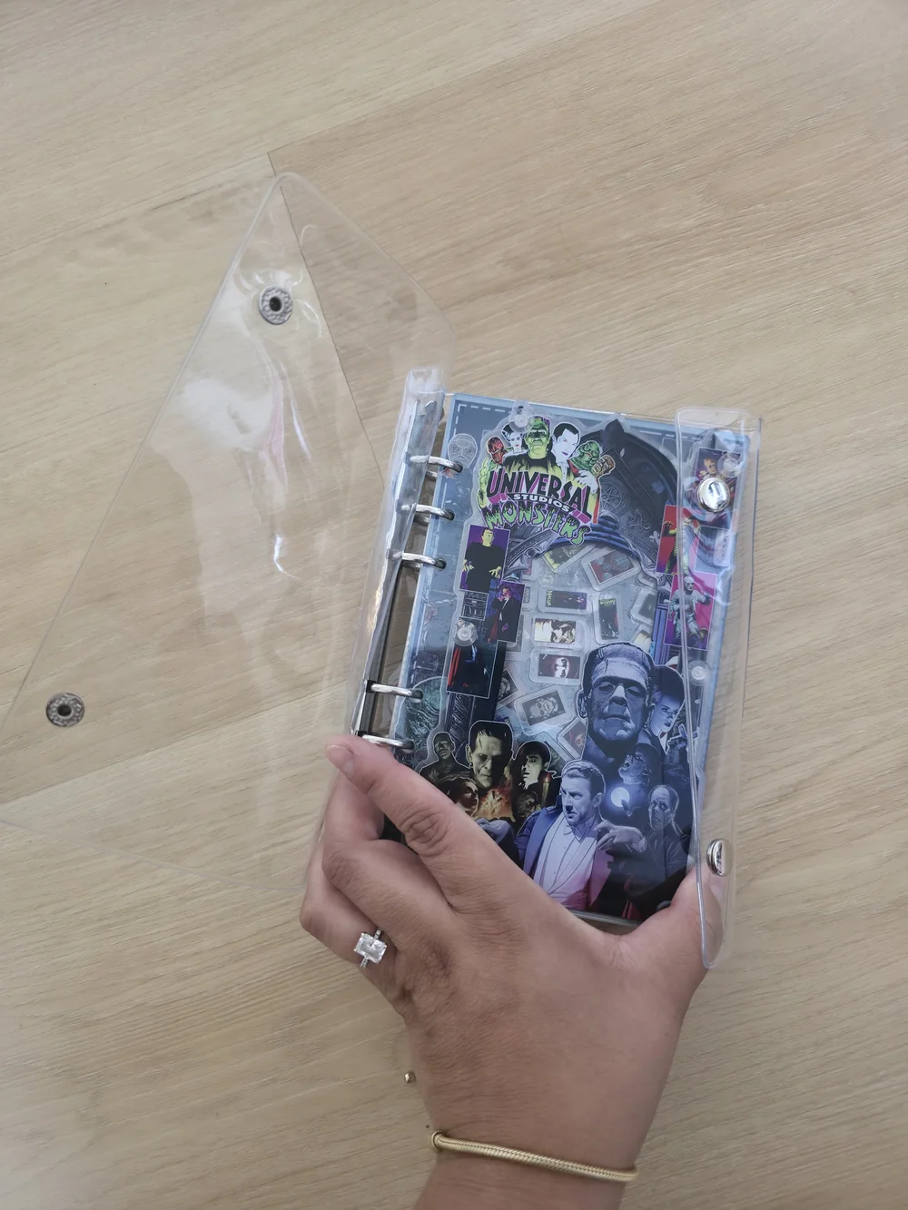 Universal Studios Monsters Clear Vinyl Binder Notebook - Multi-Color